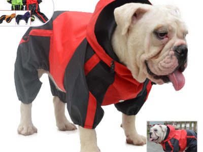 Chubasquero con capucha impermeable para bulldog ingles ropa bulldog ingles