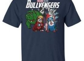 Camiseta bulldogs ingleses vengadores Marvel Bullvengers