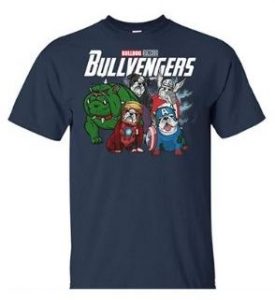 Camiseta bulldogs ingleses vengadores Marvel Bullvengers