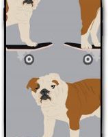 Funda para smartphone iPhone 7 Plus 8 Bulldog Skateboard