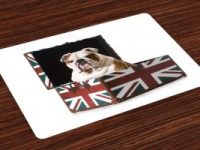 Salvamantel Set de 4 Unidades bulldog ingles bandera britanica