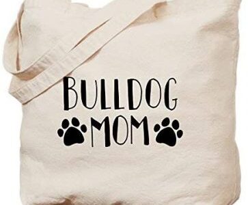 Bolsa de lona bulldog mom