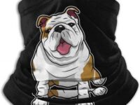 Polaina bulldog ingles color negro calentador para cuello bufanda
