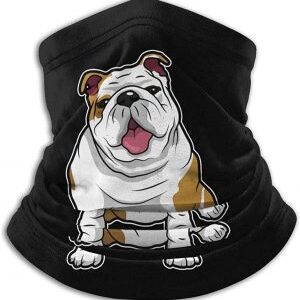 Polaina bulldog ingles color negro calentador para cuello bufanda