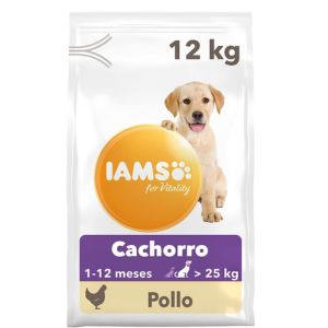 IAMS for Vitality Alimento seco para cachorros de 1-12 meses de raza grande con pollo fresco12 kg